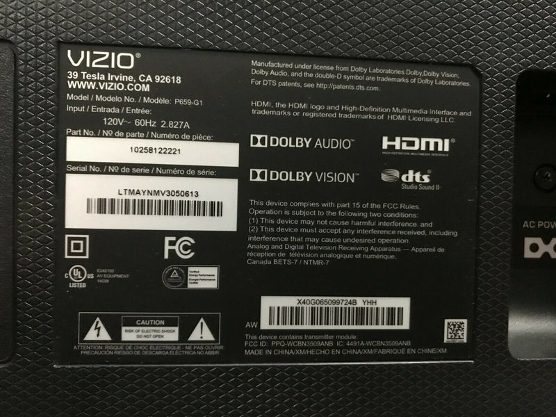 VIZIO P-Series Quantum 65" Class 4K HDR Smart TV | P659-G1 |Open Box | Local pick-up in Los Angeles area CANNOT SHIP! - Xtrasaver