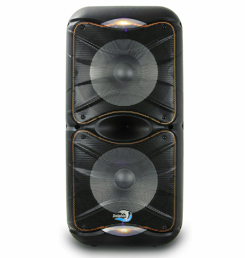 Brand New Dolphin 3600 Watt SP-212RBT Rechargeable Bluetooth Party Speaker System Dual 12" - Xtrasaver