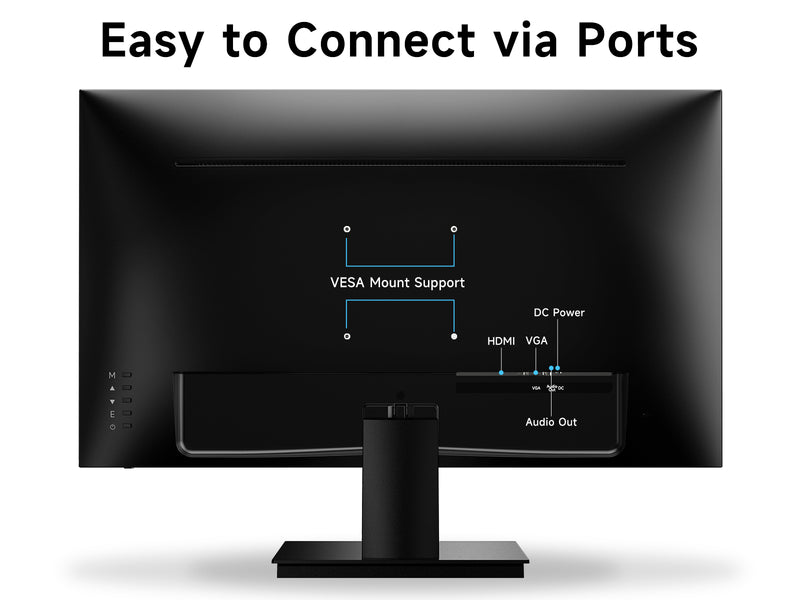 Norcent 27-Inch Monitor for Home and Business LED Display Full HD 1080P 75Hz 178 Degree Viewing Angle HDMI VGA Thin Frame VESA Mountable MN27-H - Xtrasaver