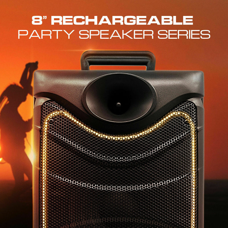 Brand New Dolphin SP-850RBT Bluetooth Party Speaker with Neon Style Lights And Microphone - Xtrasaver