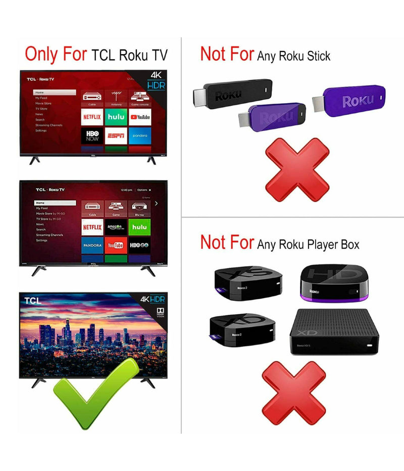 Brand New Replacement TCL ROKU TV6 Remote Control RC280 With Netflix/Sling/Hulu/Starz Shortcut Keys - Xtrasaver