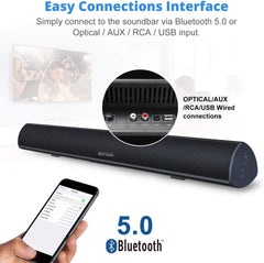 BESTISAN S8520 34 inch 80 Watt Sound Bar for TV Bluetooth 5.0 DSP Wall Mountable | Open Box - Xtrasaver