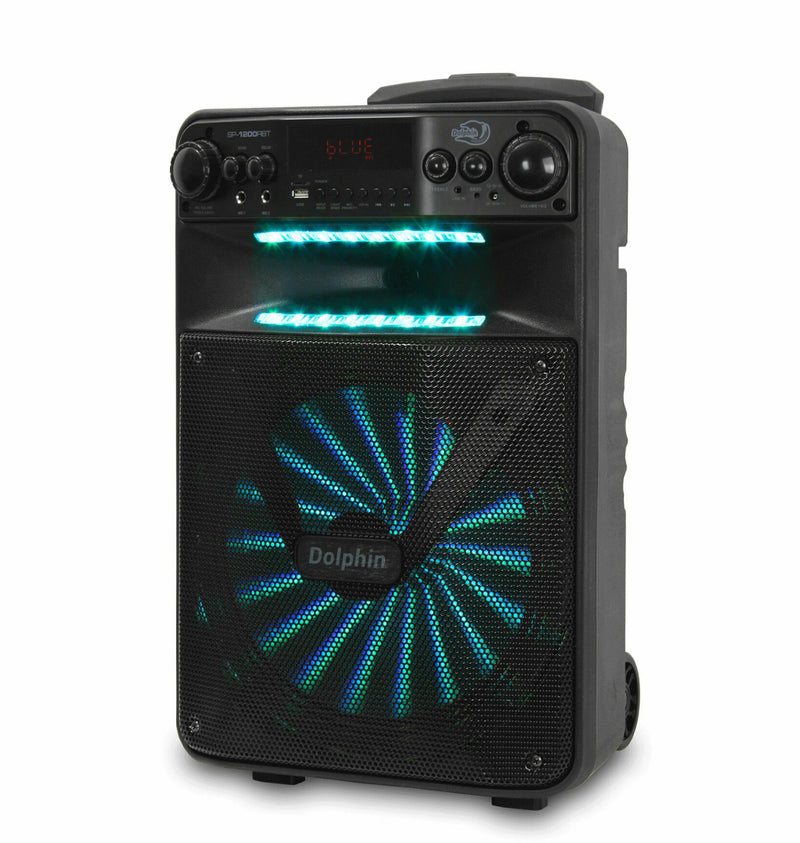 Brand New Dolphin 2500W Rechargeable 12" Bluetooth Tailgate Speaker with LED's SP-1200RBT - Xtrasaver