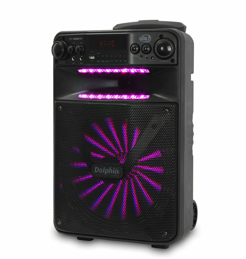 Brand New Dolphin 2500W Rechargeable 12" Bluetooth Tailgate Speaker with LED's SP-1200RBT - Xtrasaver