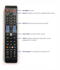 New Replacement Remote Control AA59-00637A for Samsung Smart HD TVs - Xtrasaver