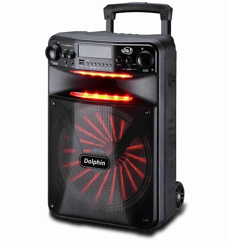 Brand New Dolphin 2500W Rechargeable 12" Bluetooth Tailgate Speaker with LED's SP-1200RBT - Xtrasaver